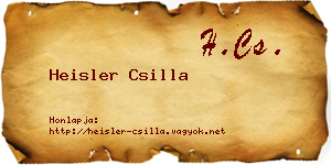 Heisler Csilla névjegykártya