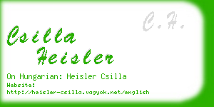 csilla heisler business card